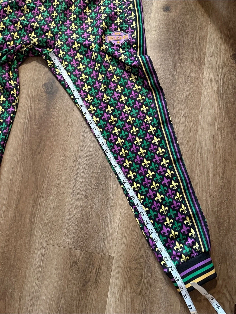 Desiree Collection NOLA fleur-de-lis print jogger pants size XL - Picture 11 of 14